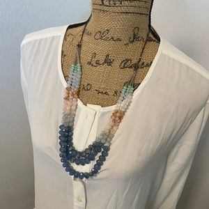 LOFT Layered Multi-colored beaded necklace